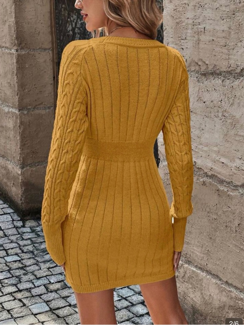 Mustard Cable Knit Sweater Dress - Women
Beautiful Sweater Dress! - Picture 2 of 8